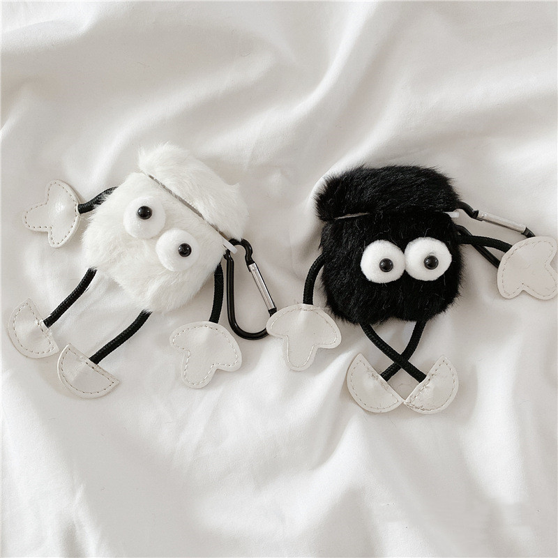 Cute Briquettes Wireless Bluetooth Plush Earphone Case