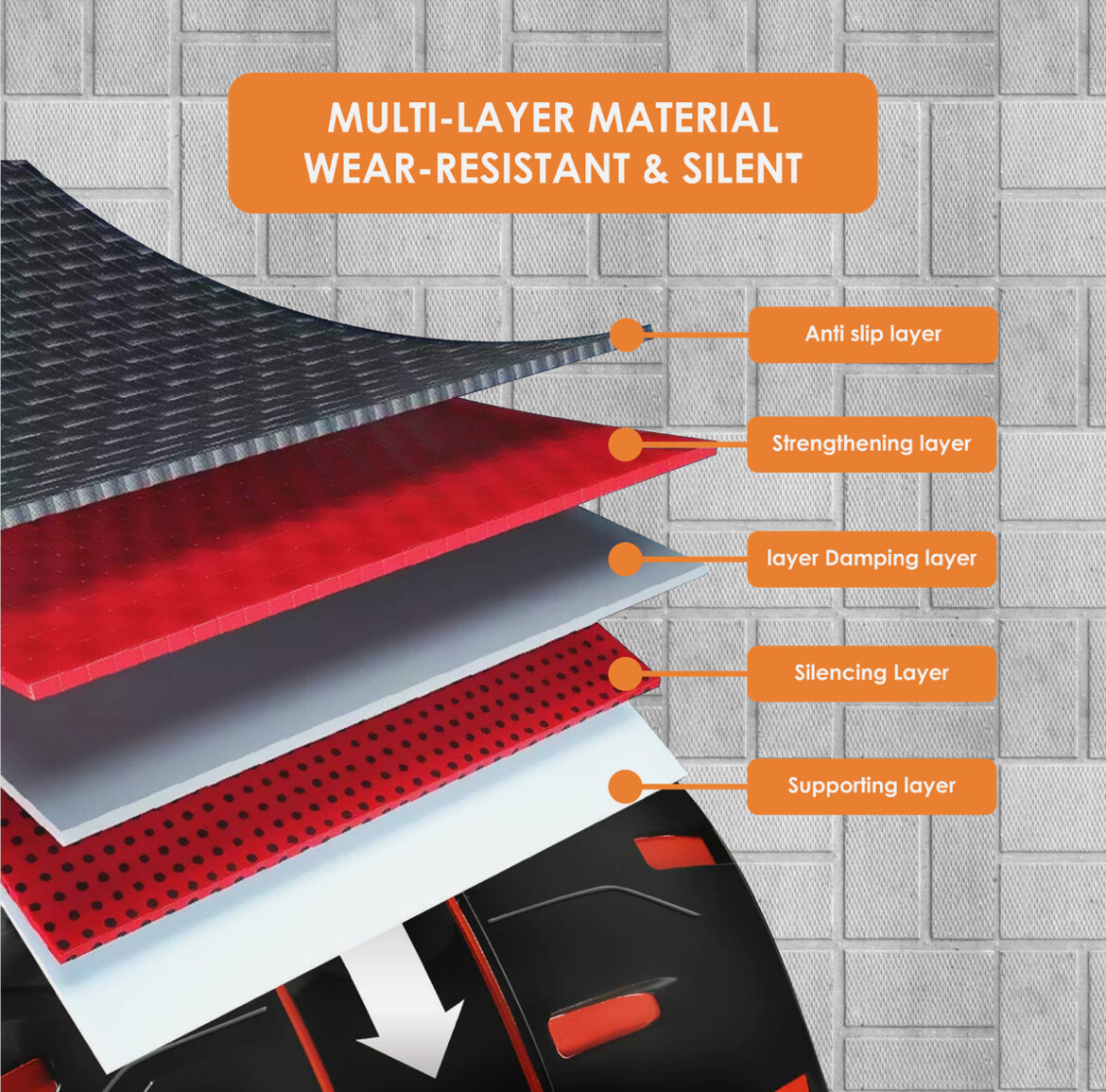 Pro Abs Roller Exercise Wheel Abdominal Core Strength Workout Muscle Cruncher - Image 1