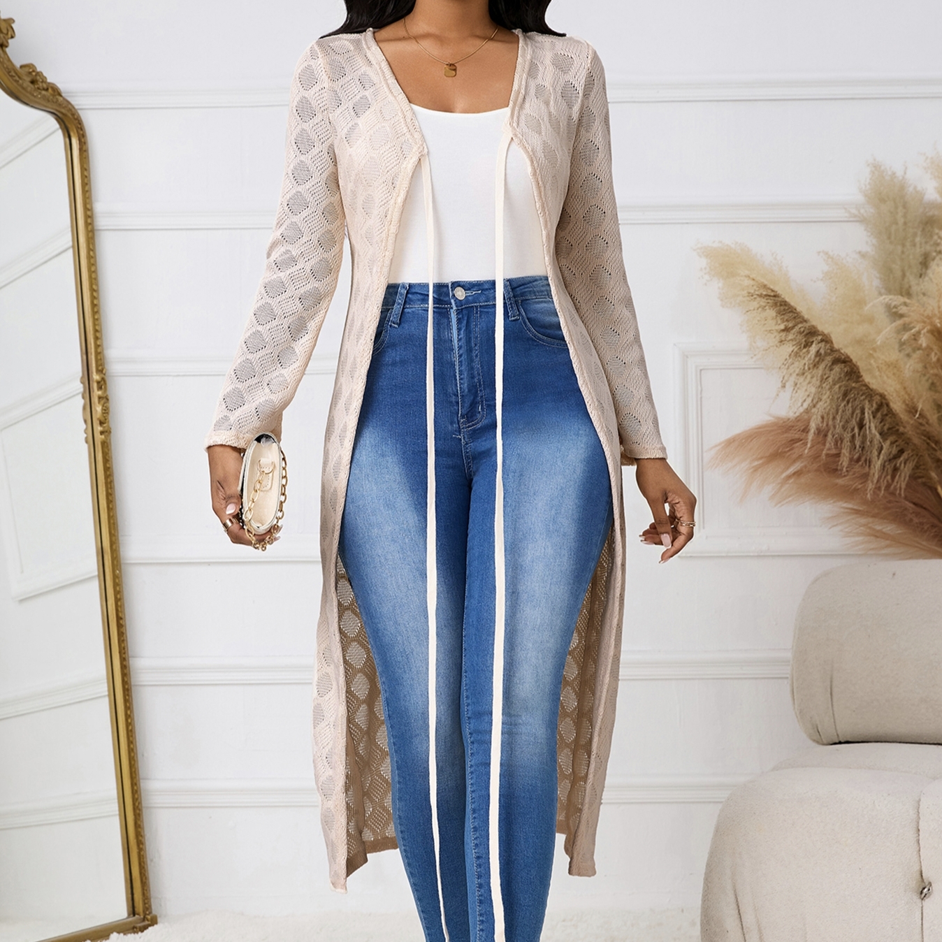 Women’s Solid Color Lace Up Long Sleeved Shirt