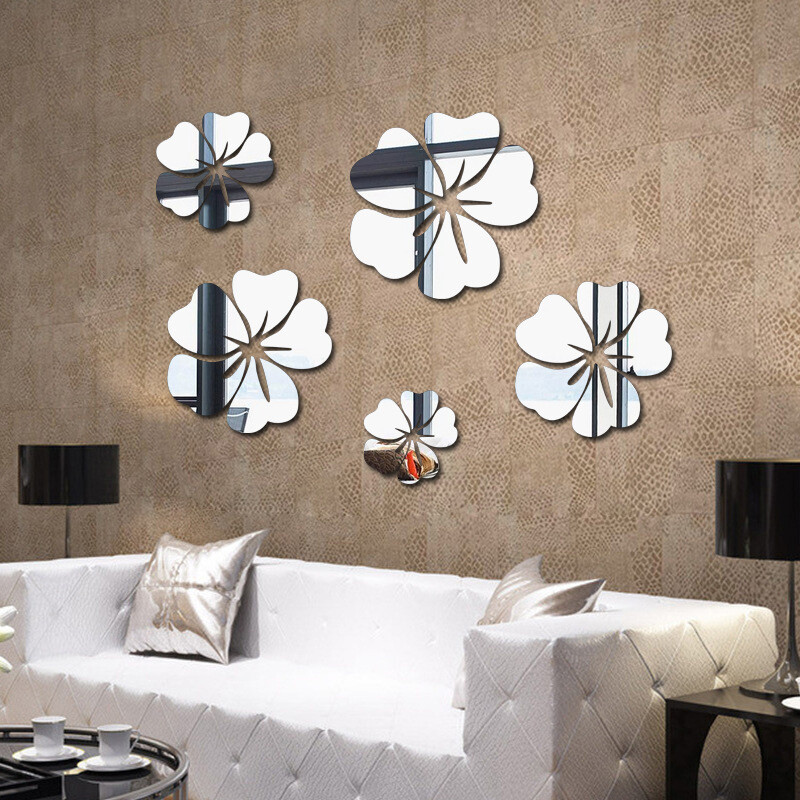 Flower Decal 3D Mirror Wall Sticker Removable Art Mural Home Room Decor — image 10