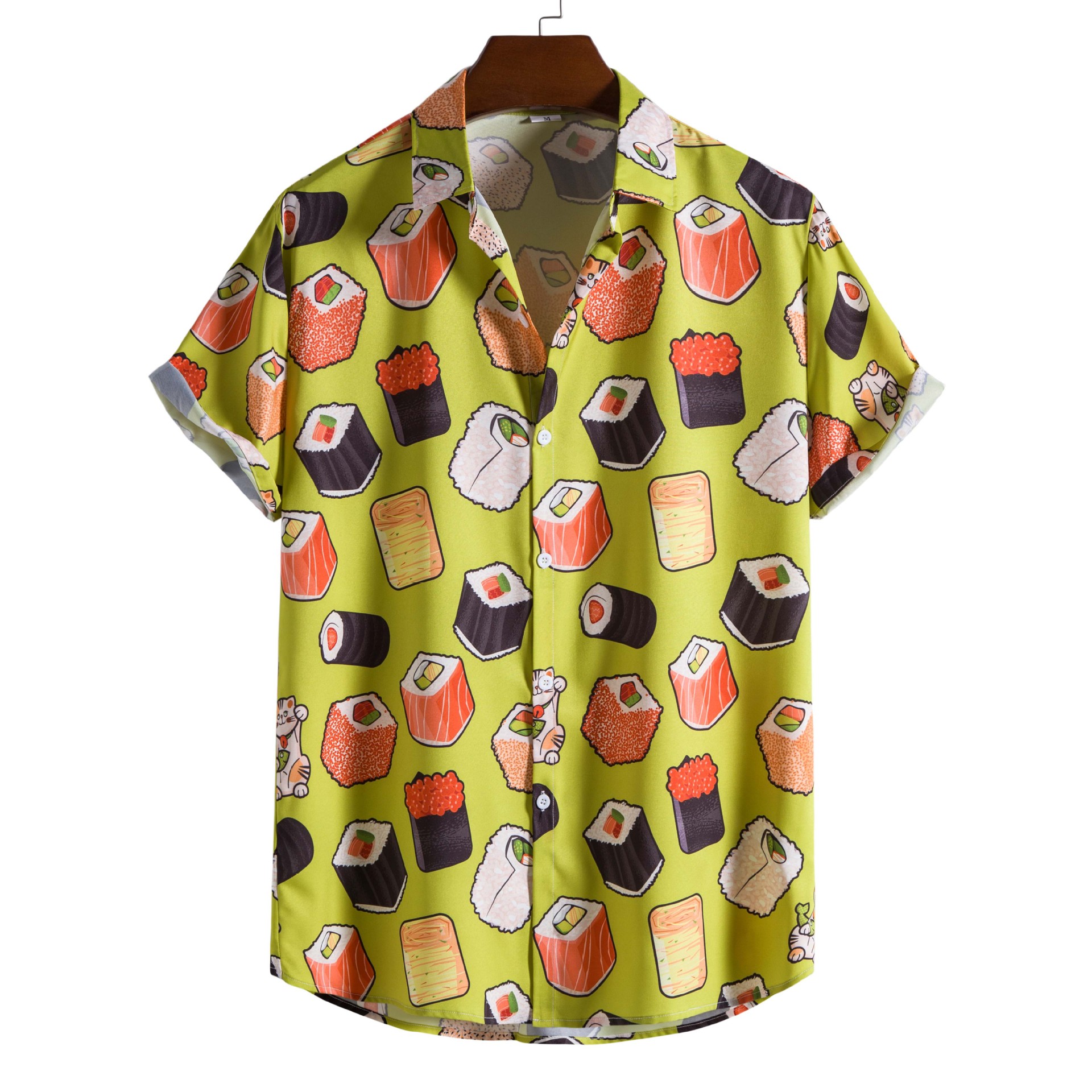 Title 8, Heren Fashion Trend Digital Print Shirt met kor...