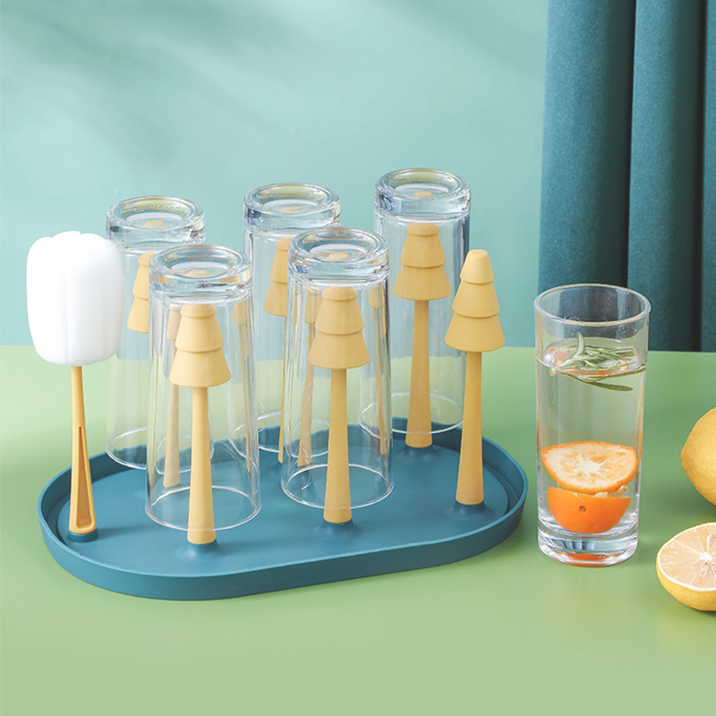 Punched Tape Cup Brush-free Table Glass Cup Storage Rack