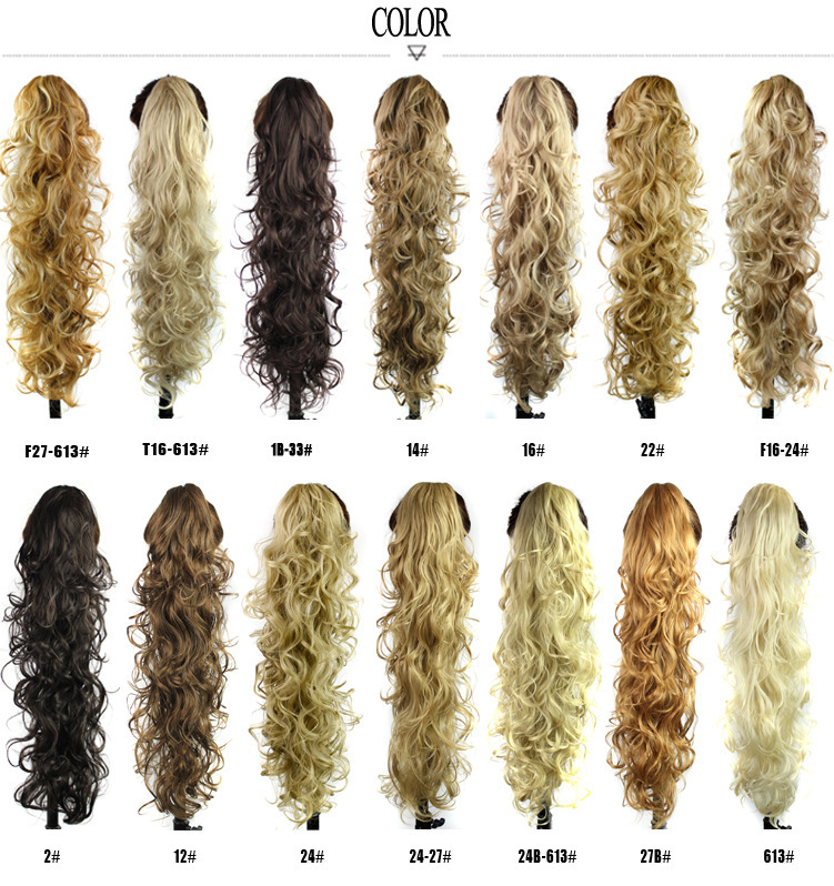 European And American Wig Female Chemical Fiber Ponytail Grab Clip Wavy Long Curly Style14 - Shop at LoveMi