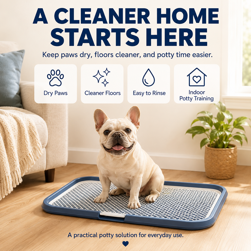 Leak-Proof Dog Potty Tray with Mesh Grating