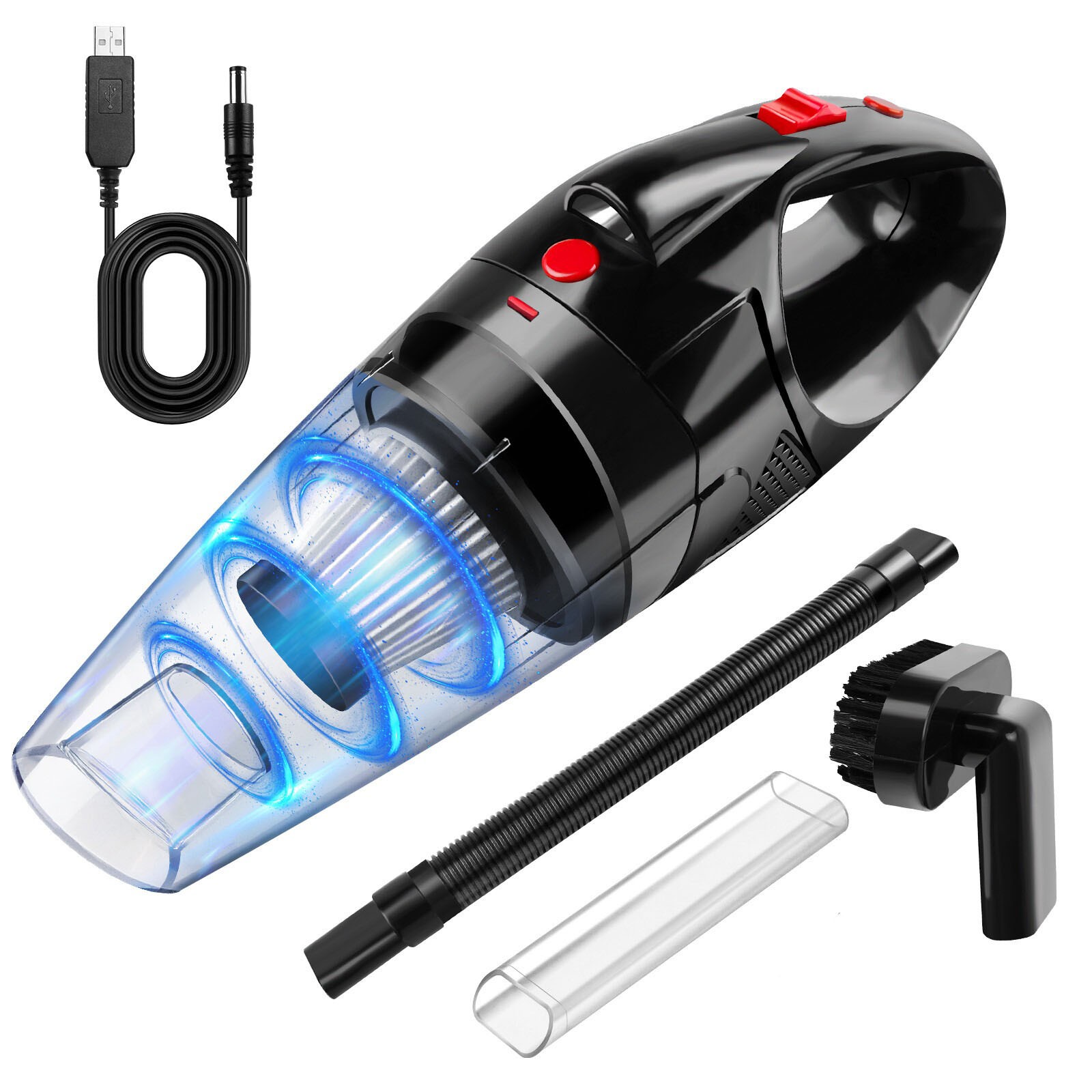 Mini Cordless Vacuum Cleaner Car Handheld Vacuum Power Suction USB Rechargeable
