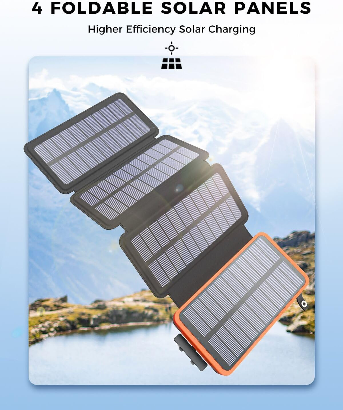1O000000mAh Solar Power Bank Waterproof 2USB LED Battery Charger For Cell Phone — foto 14