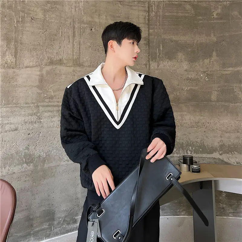 Men's Layered Mixed Shirt Lapel Fake Two-Piece