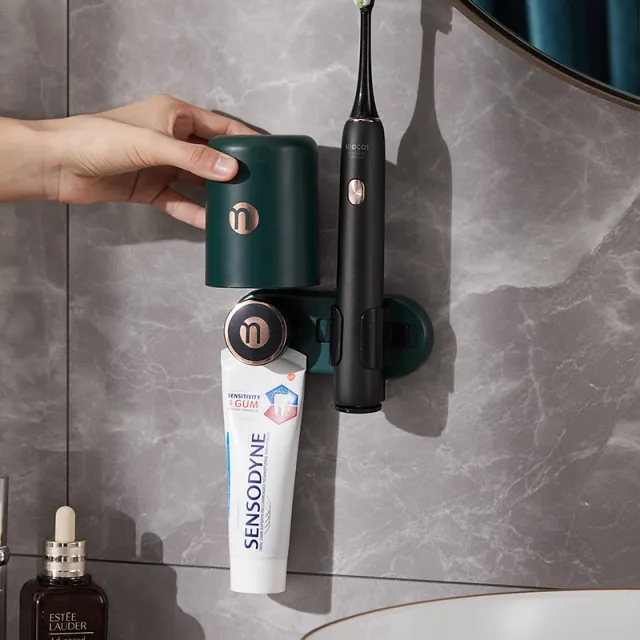 Light Luxury Automatic Storage Hole free Electric Toothbrush Holder Green - Shop at LoveMi