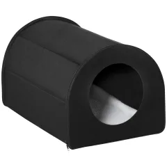 Winter Portable Heated Double Wide Water-Resistant Indoor Outdoor Cat Houses For Multiple Cats - Black - Black - View 1