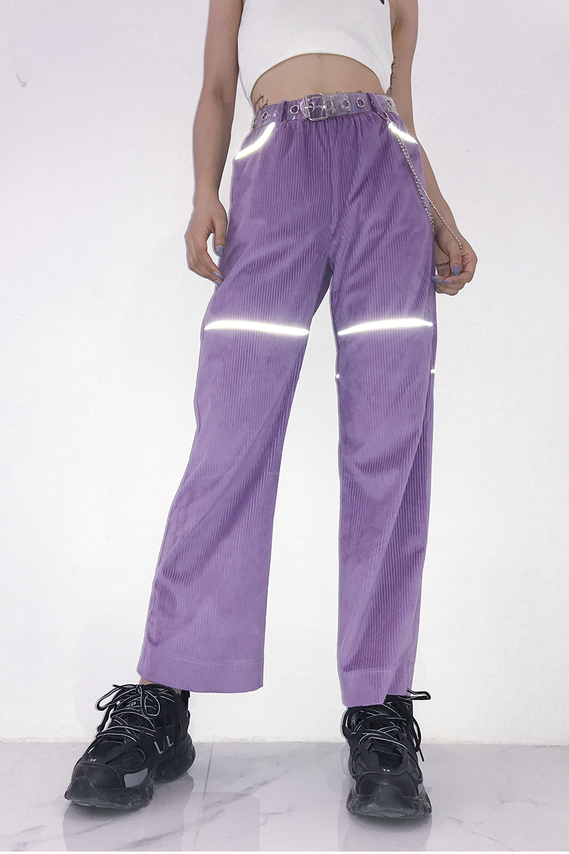 Title 2, Pantalon LAVENDER REFLECTIVE CHAIN PATCHWORK, v...