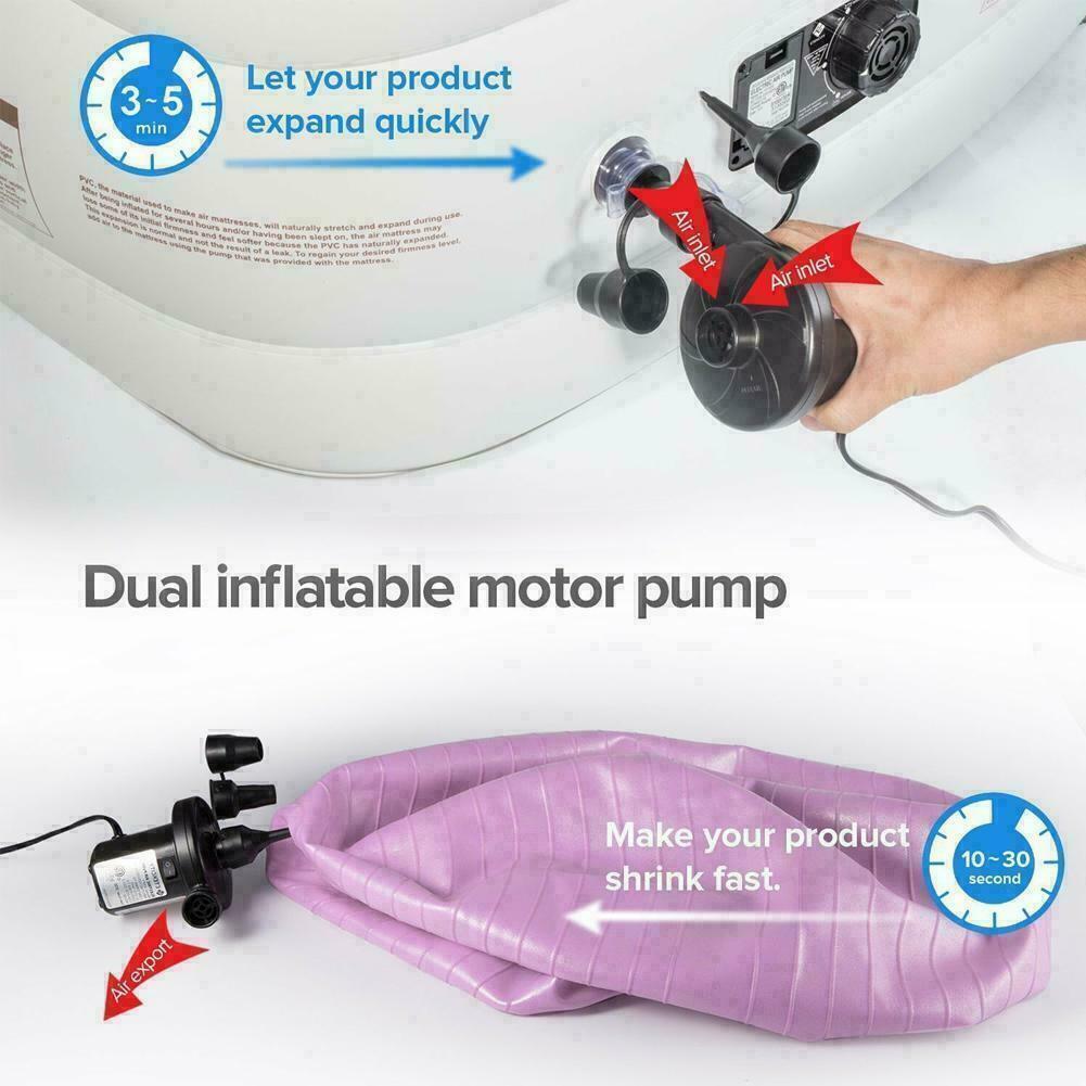 ELECTRIC AIR PUMP INFLATOR FOR INFLATABLES CAMPING BED MATTRESS SWIMMING POOL — foto 8