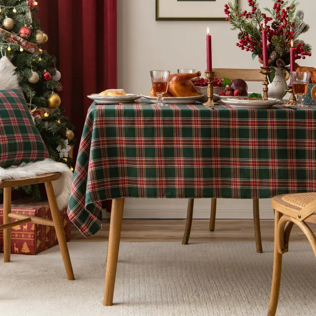 Christmas Lattice Snowflake Holiday Decoration Fashion Red And Green Grid - Shop at LoveMi
