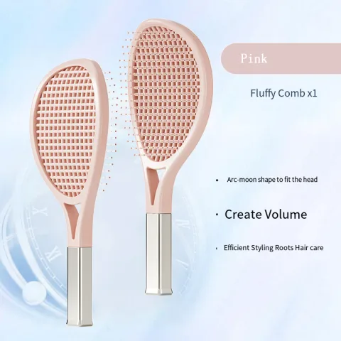 Hair Comb Tennis Racket Fluffy Combs High Skull Top