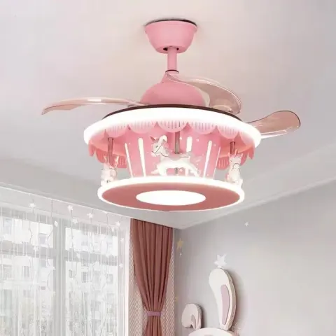 Children's Bedroom Light Rotating Girl's Room Overhead