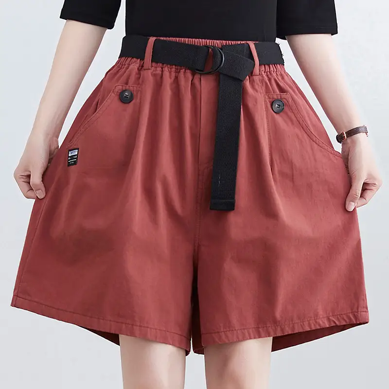 Plus Size Women's New Slim Wide-leg Shorts Women