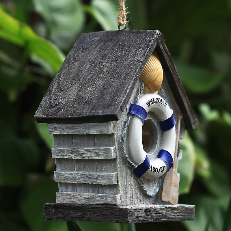 Outdoor Bird House Warm Hanging Nest Resin Crafts