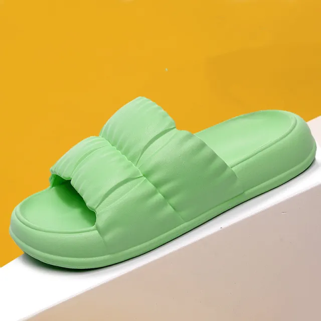 Women's Summer Thick soled Home Soft soled Slippers Green - Shop at LoveMi