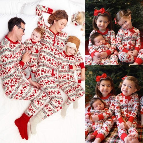 Title 5, Printed Long-sleeved Christmas Parent-child Suit