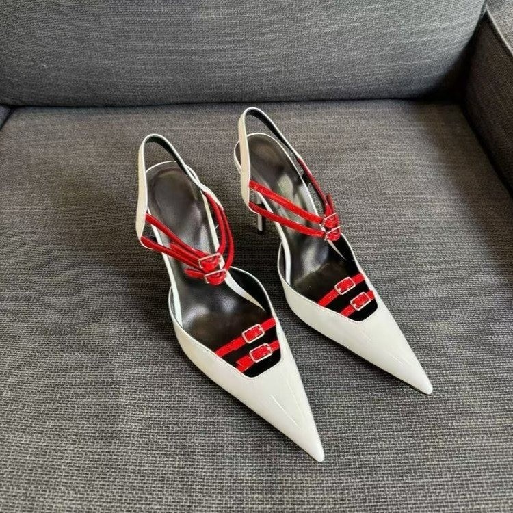 Women Spring Summer New Pointed Toe Stiletto Heels European American Fashion Slim Fit Versatile Sexy High Heel Pumps