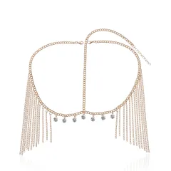 Hair Accessories Female Hair With Long Tassel Head Chain - Gold - View 1