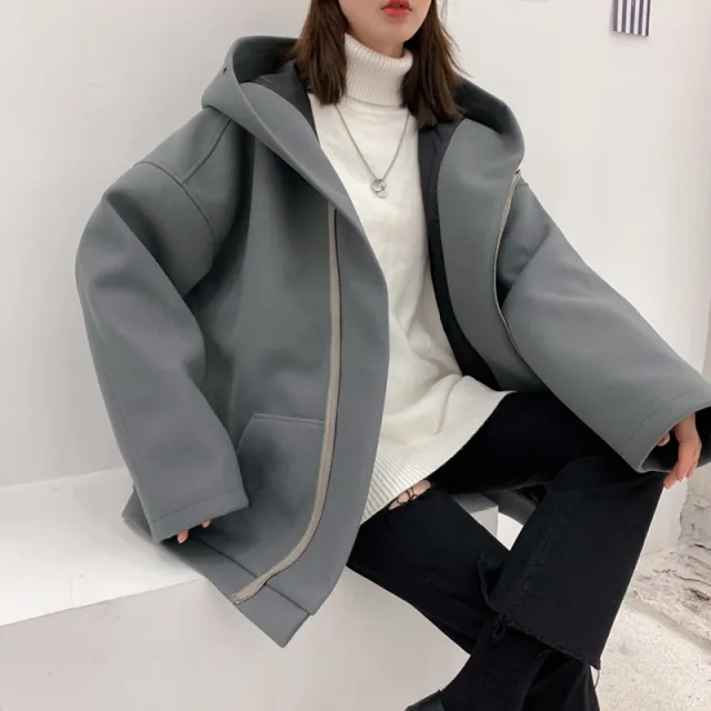 Woolen Coat High Street Short Autumn And Winter All match Grey - Shop at LoveMi