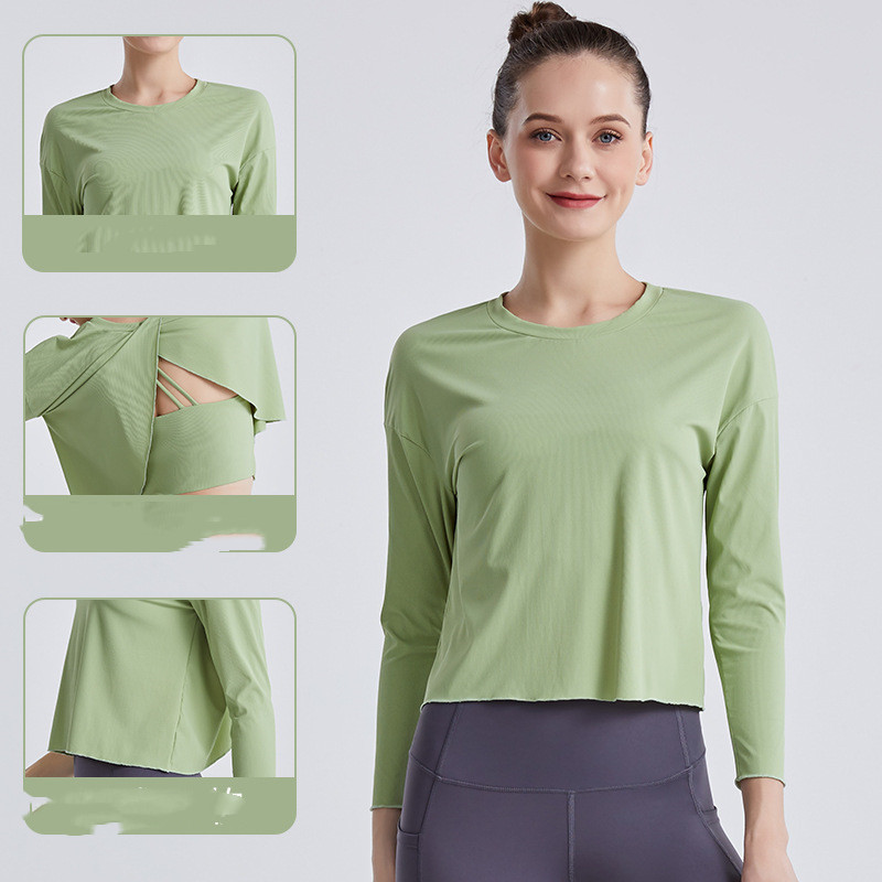 Crewneck Crossover Loose Sports Long Sleeves