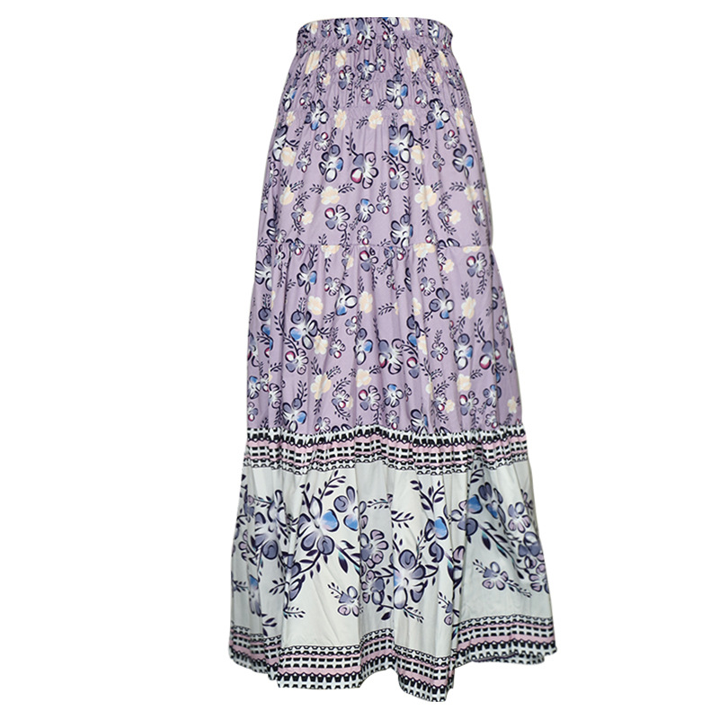 Title 7, Printed elasticated high waist skirt