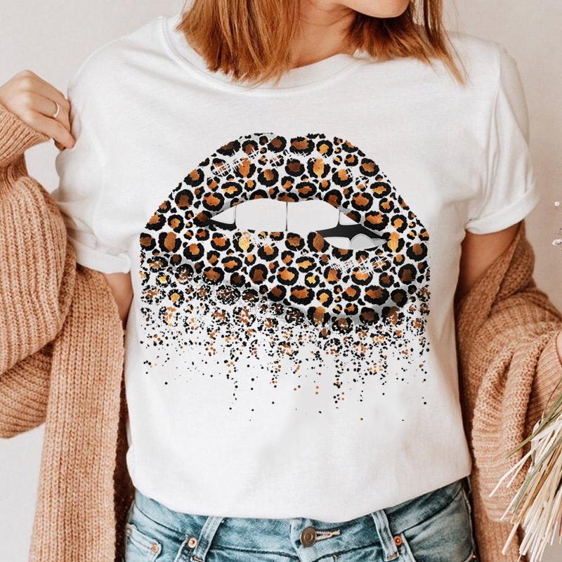 Title 11, Fashion Printing Creative Color Lip Print Short...