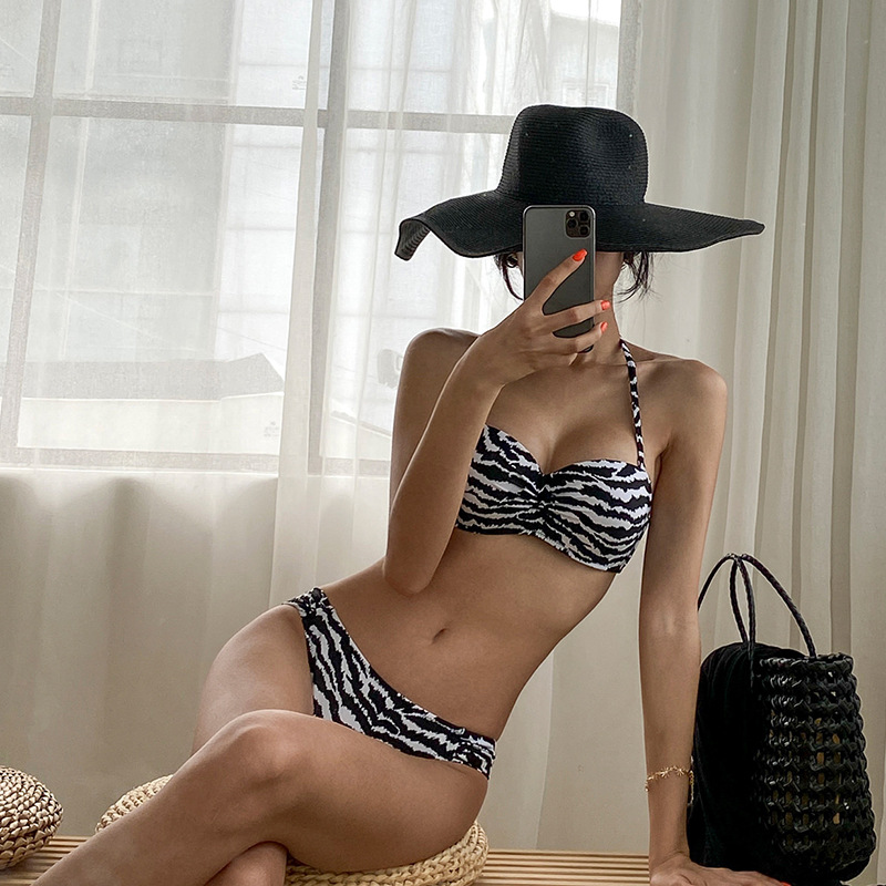 High Waist And Belly Split Bikini Hot Spring Swimsuit - Image 3