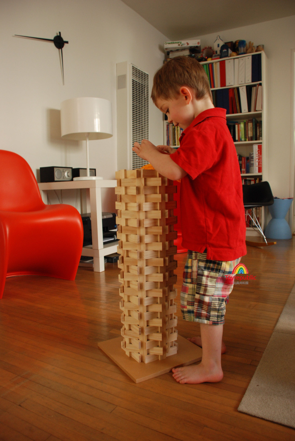 Log Construction Wooden Puzzle Assembling Building Block Toy 2