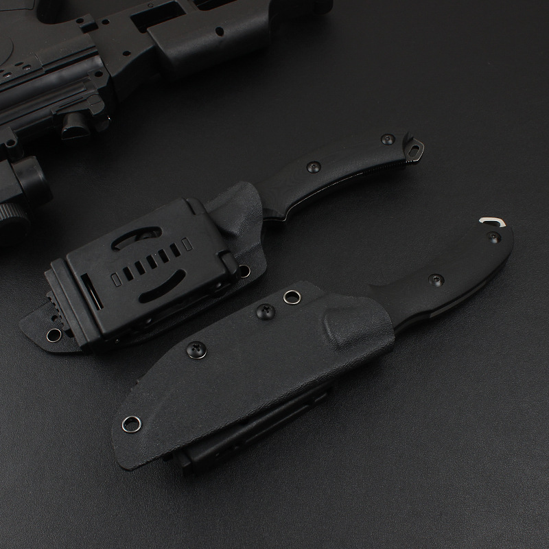 Outdoor Wilderness Survival Small Straight Knife Camping Portable Defense