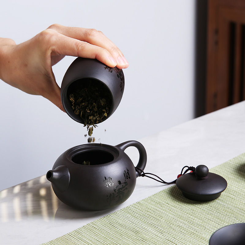 Portable Purple Clay Tea Set - Gift