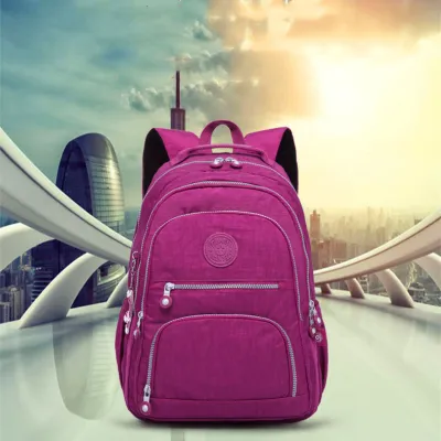 Tegaote Middle School Backpack Nylon Waterproof Large Capacity Simple And Lightweight Computer Bag