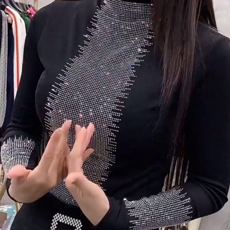 Women's Inner Jacket Slim Black Small Shirt