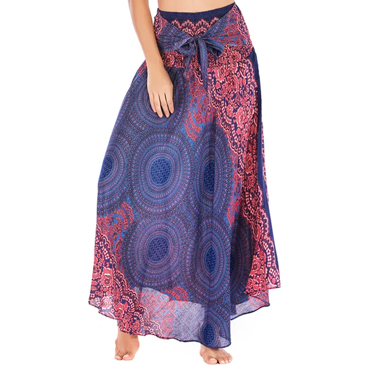 Leisure Beach Vacation Two Wear Big Skirt Belly Dance - Pop Blue
