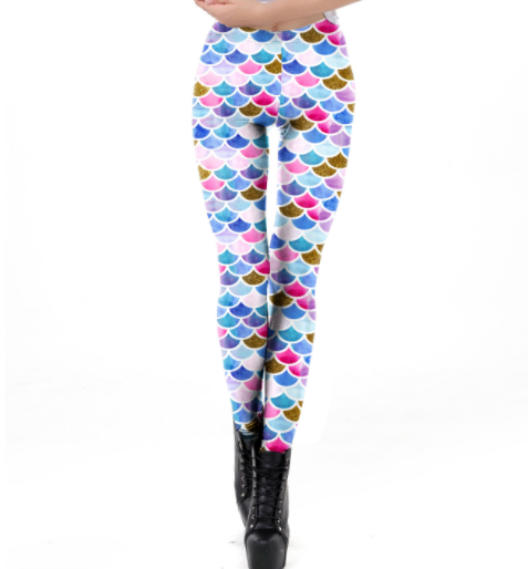 Hot selling Scale 3D Digital Printing Magic Color Slim fit Pants European And American Sports Yoga Cropped Leggings Kdk1992 - Shop at LoveMi