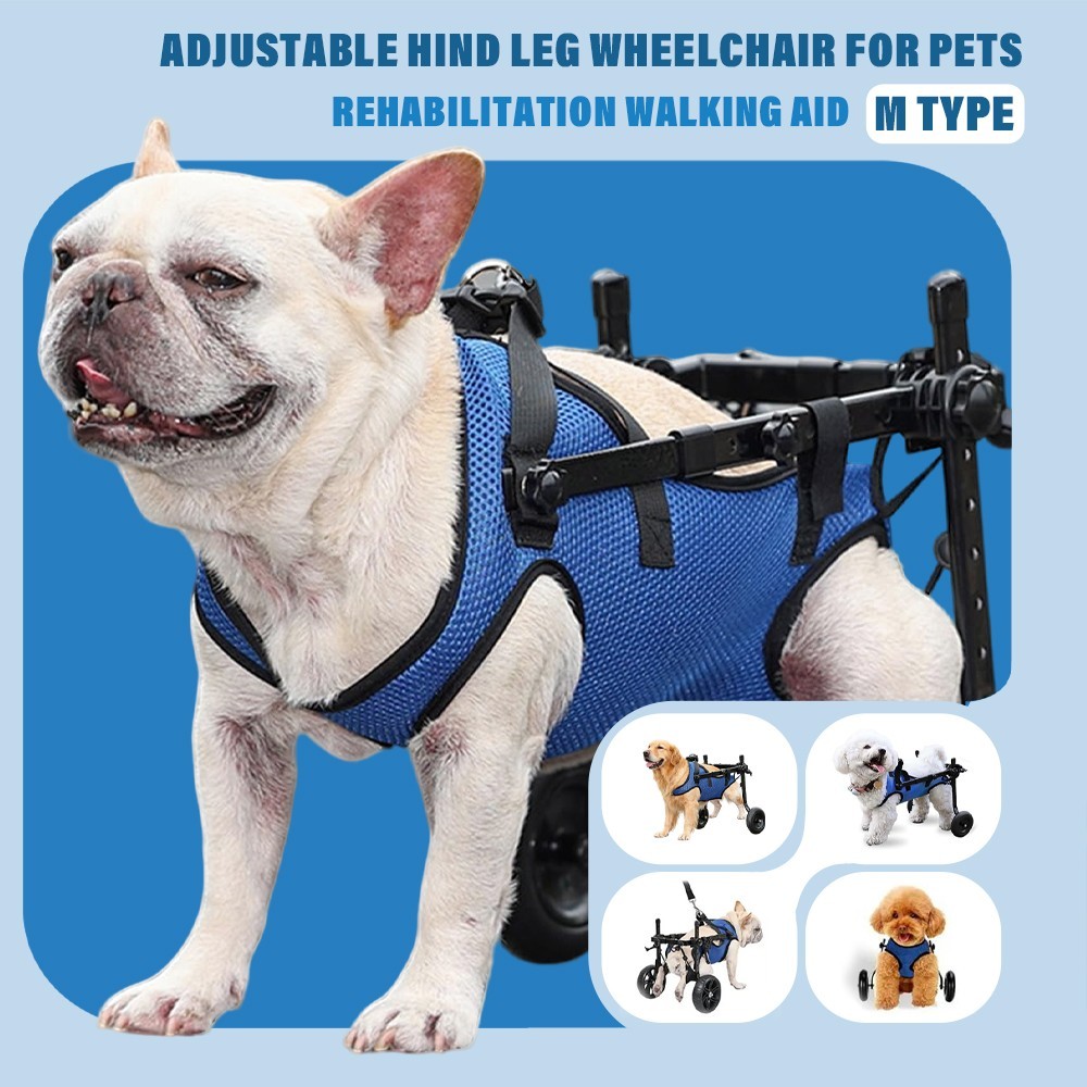 M Adjustable Pet Wheelchair For Cats & Dogs Rear Leg Mobility Aid Support — image 8