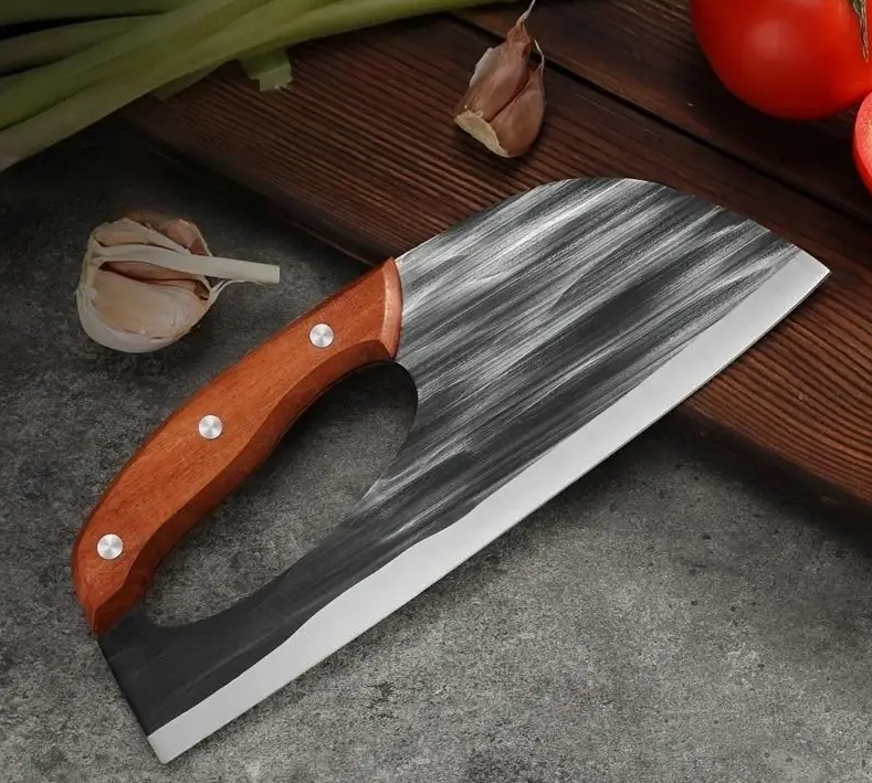 1pc Hand Forged Bone Cutter Kitchen Knife - Sharp Lightweight Dual-Use Slicer For Women - High-Carbon Stainless Steel, Ergonomic Handle, Easy To Clean, And Durable - Image 1