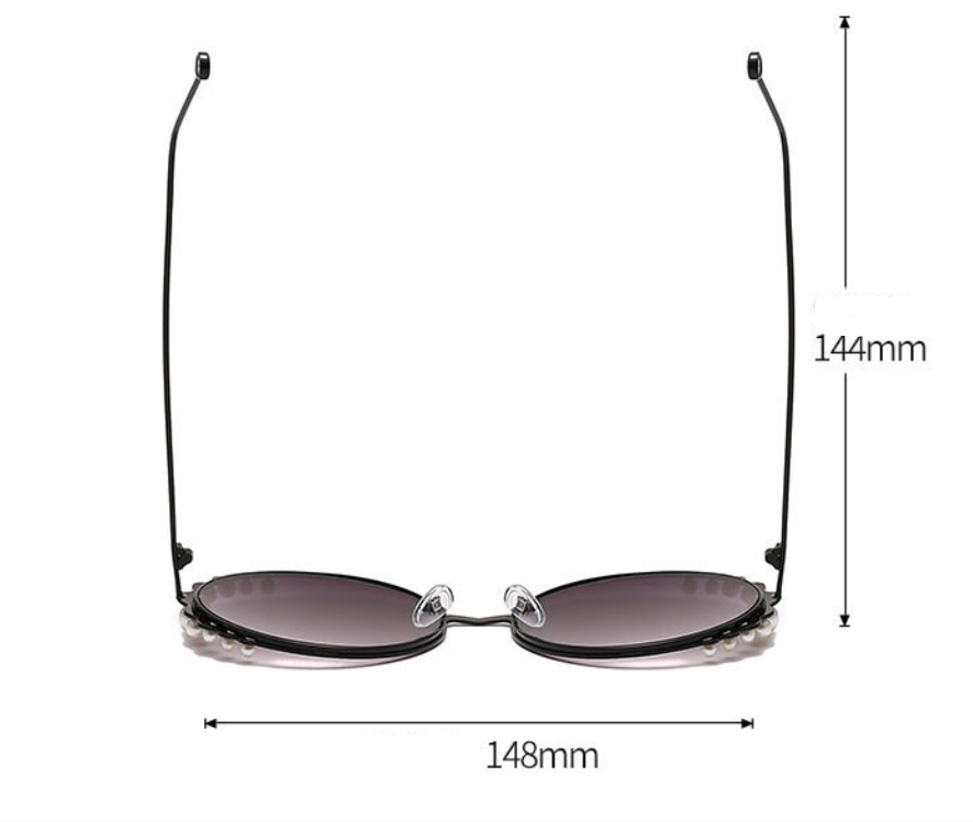 Title 1, Round frame pearl sunglasses ladies sunglasses