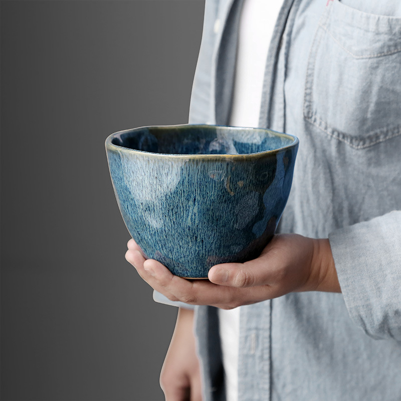 وعاء سلطة سيراميكي مطروق بتصميم منزل كلاسيكي إبداعي