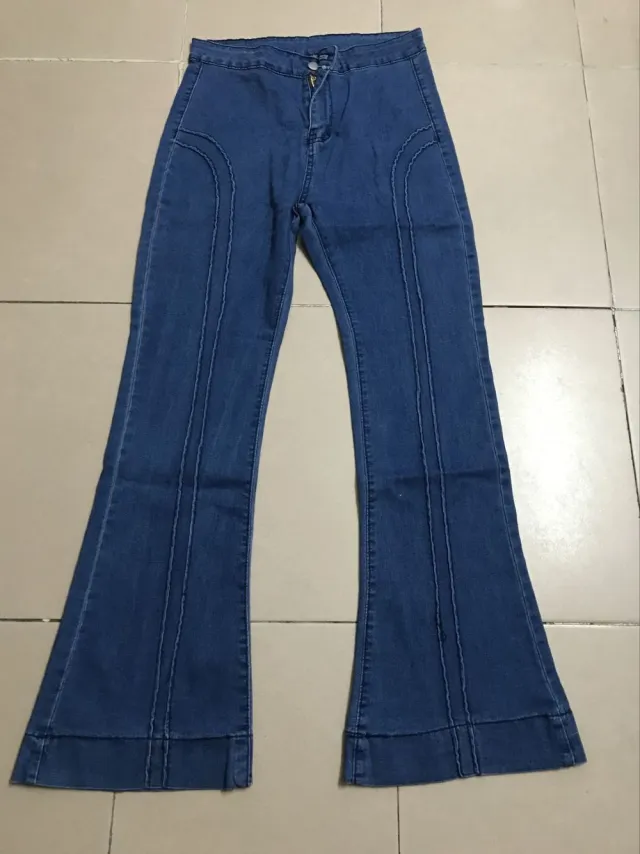 High Waist Tight Small Horn Fashion Denim Girl Blue - Shop at LoveMi