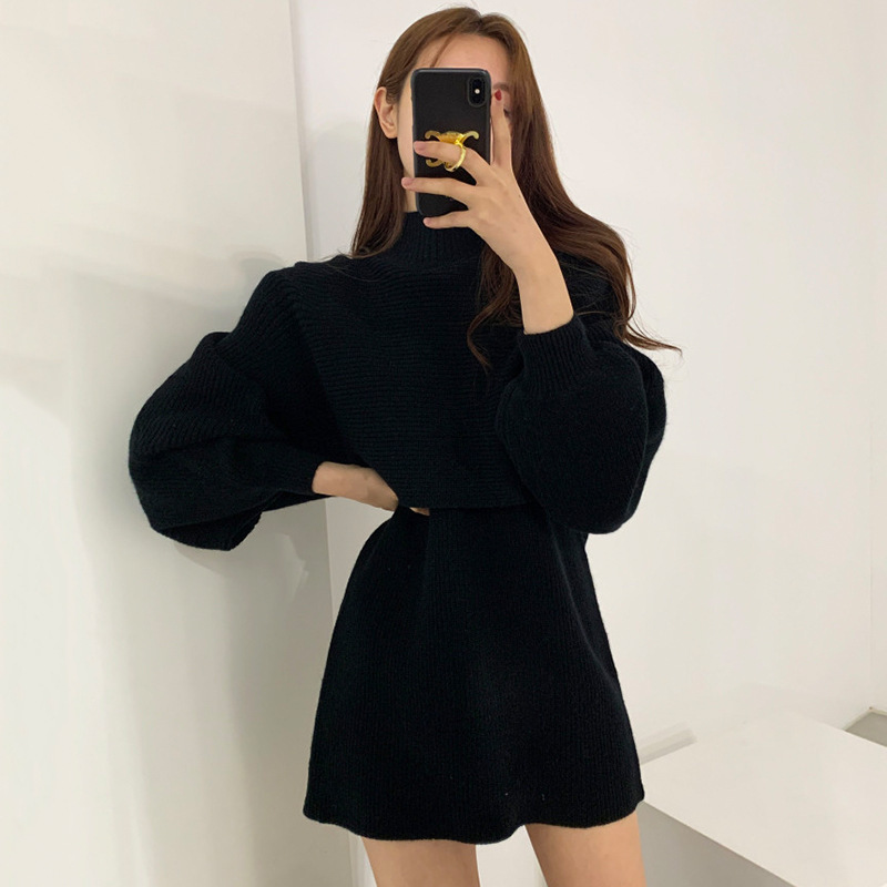 Title 5, Womens Fashion Knitted High Neck Undershirt Dr...