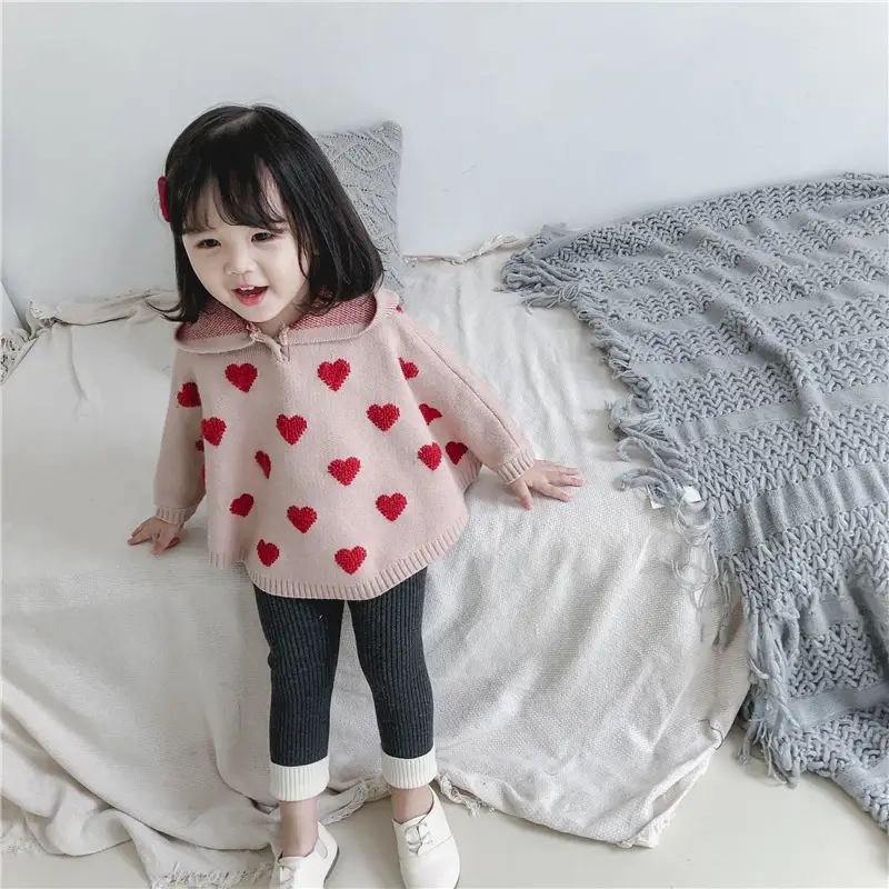 New Style Korean Girl Love Sweater Cloak Pullover