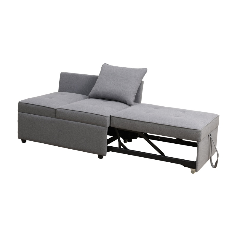 Pickup Only--Deep Grey Sackcloth Living Room Sofabed