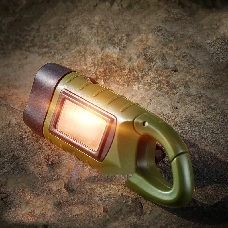 Outdoor Hand-cranked Power Generation Led Flashlight Strong Light Solar USB Charging — foto 5