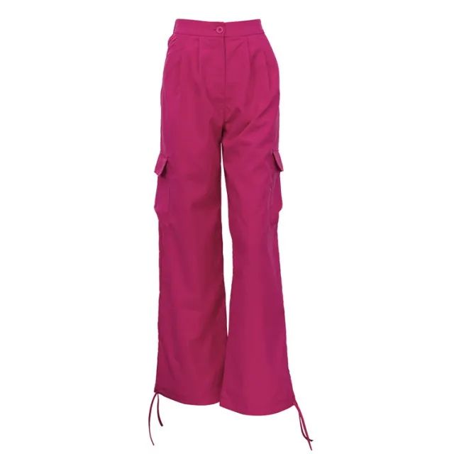 Fashion Lace up Legging Work Pants For Women Rose Red - Shop at LoveMi