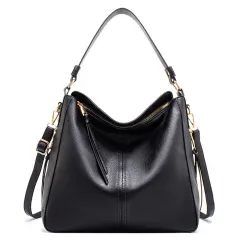 Hobo Bags Women High Capacity Handbags Fahsion Commuting Crossbody Shoulder Bag Shopping Totes - Black - View 1