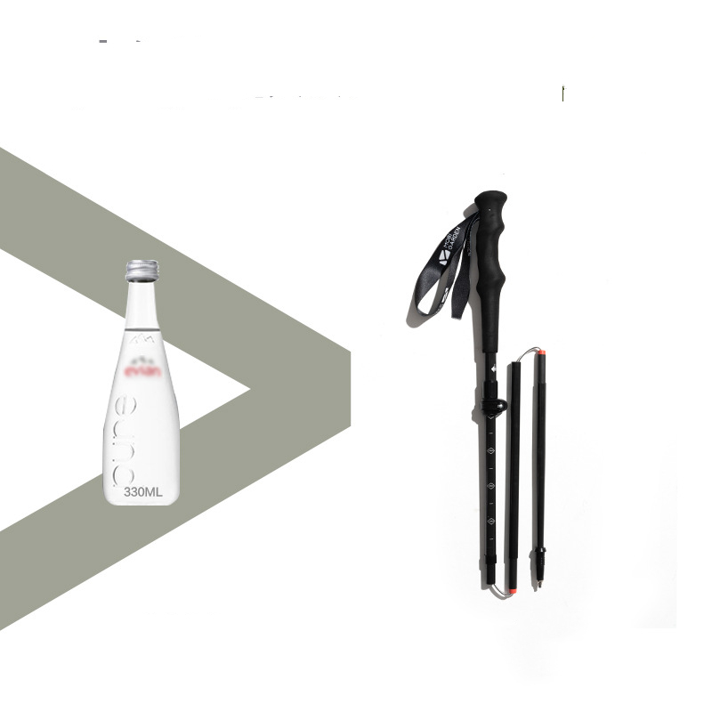 Carbon Fiber Straight Grip Travel Mountain Climbing Stick