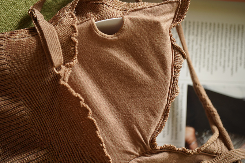 Detachable Ins Net Red Wind Not Bump Knitted Bra Vest