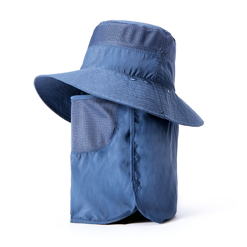 Multipurpose Outdoor Climbing Fishing Tourism Brim Sun Fisherman Hat Summer Men Multifunction Bucket Hat Sun Protection Cap